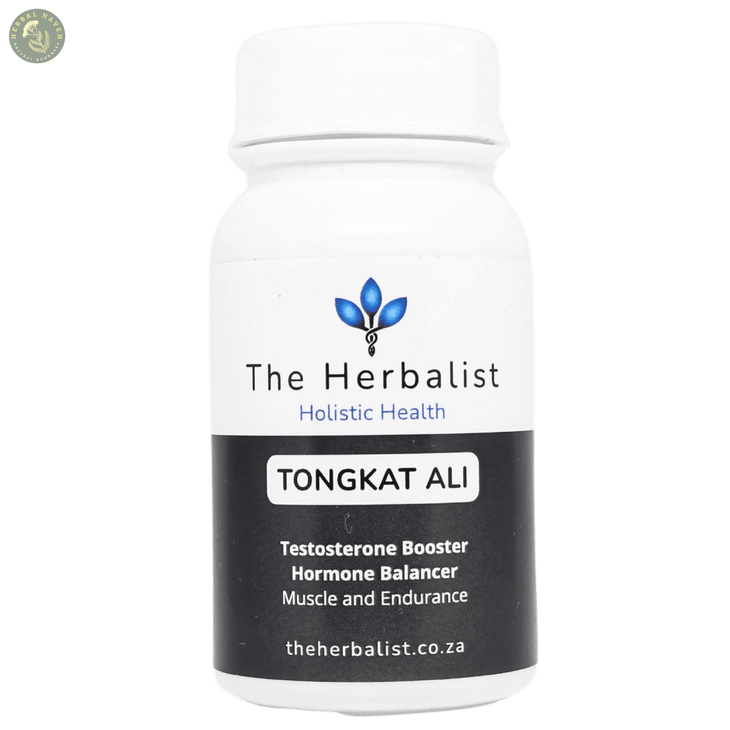 Tongkat Ali Herbal Supplement Bottle by Herbal Haven for energy boosting herbal supplements and muscle endurance